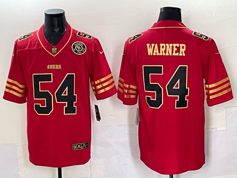 Men Nike San Francisco 49ers #54 Warner red Limited NFL 2025 Jersey 0054